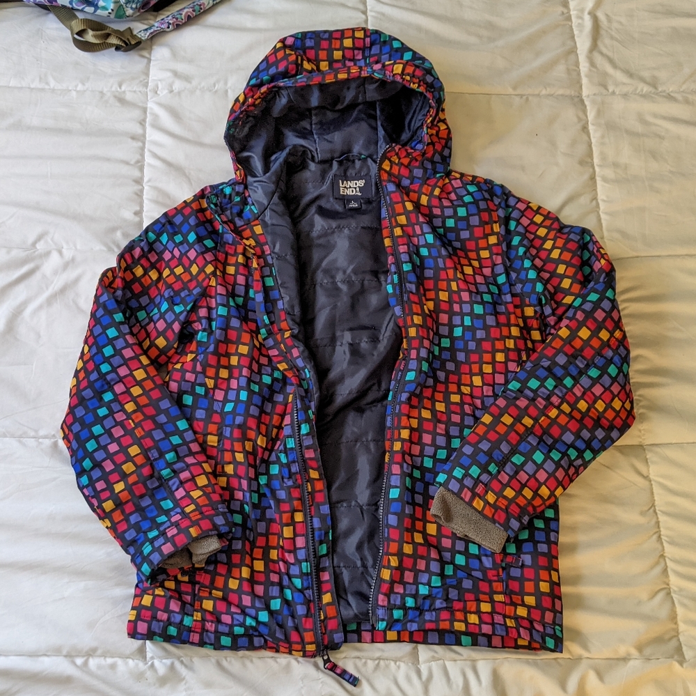 Rainbow Mosaic Winter Jacket L 14-16